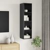 vidaXL væghængt tv-skab 37x37x142,5 cm konstrueret træ grå højglans