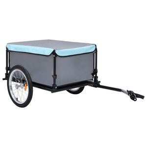 vidaXL cykelvogn 65 kg gr&aring; og bl&aring;