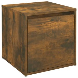 vidaXL opbevaringsskab 40,5x40x40 cm konstrueret tr&aelig; r&oslash;get egetr&aelig;