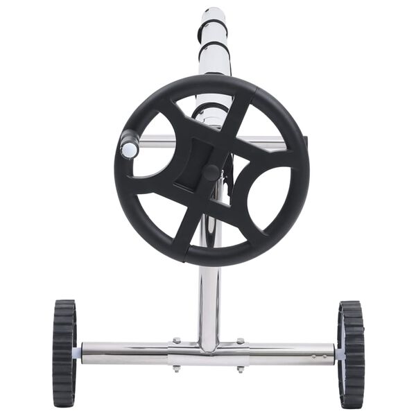 vidaXL opruller til poolovertr&aelig;k med fod i rustfrit st&aring;l