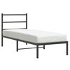 vidaXL sengeramme med sengegavl 80x200 cm metal sort