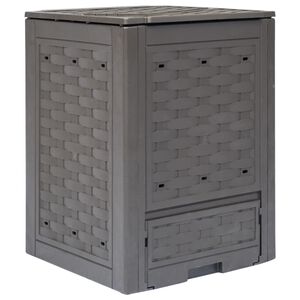 vidaXL kompostbeholder til haven 300 l 60 x 60 x 83 cm brun