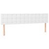 vidaXL sengegavle 180x5x78/88 cm kunstl&aelig;der hvid
