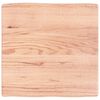 vidaXL bordplade 60x60x(2-6) cm naturlig kant behandlet tr&aelig; lysebrun