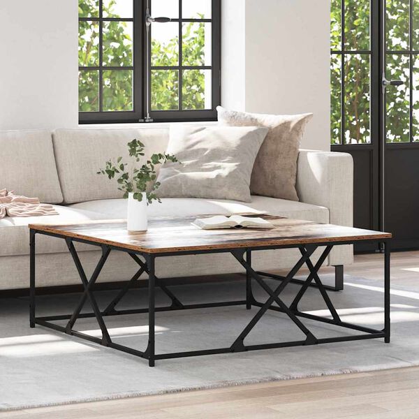 vidaXL Sofabord Gammelt tr&aelig; 100 x 100 x 40 cm Konstrueret tr&aelig;