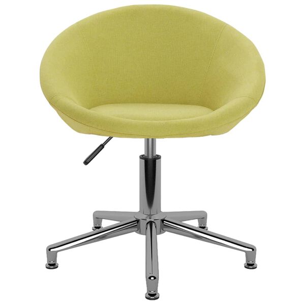 vidaXL drejelige spisebordsstole 2 stk. stof gr&oslash;n