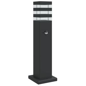 vidaXL udend&oslash;rs standerlampe med sensor 50 cm aluminium sort
