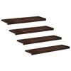 vidaXL Trappetrin 4 stk. 100 x 30 x 2 cm M&oslash;rk Brun Solid b&oslash;g