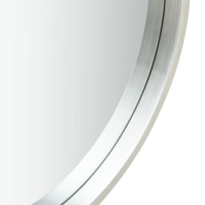 vidaXL vægspejl med rem 60 cm sølvfarvet