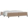 vidaXL Sengestel med madras Cappuccino 200 x 200 cm Stof