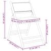 vidaXL foldbare bistrostole 2 stk. med cremefarvede hynder bambus