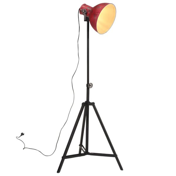 vidaXL gulvlampe 25 W 61x61x90/150 cm E27 rustik rød