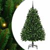 vidaXL Kunstigt juletr&aelig; 150 cm 150 LED'er Varm hvid PVC og St&aring;l Gr&oslash;n