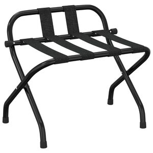 vidaXL kuffertstativ med rygl&aelig;n 56x39x52 cm sort