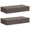 vidaXL Opbevaringskasse 2 pcs Gr&aring; 90 x 48 x 15 cm Ikke-v&aelig;vet stof