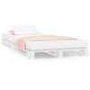 vidaXL palleseng 90x190 cm Single massivt fyrretr&aelig; hvid