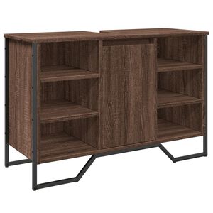 vidaXL underskab til h&aring;ndvask 91x35x60 cm konstrueret tr&aelig; brunt eg