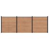 vidaXL Hegnss&aelig;t 3 stk. 526 x 186 cm WPC og Aluminium Brun