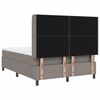 vidaXL Box spring seng med madras Gråbrun 160 x 200 cm Stof