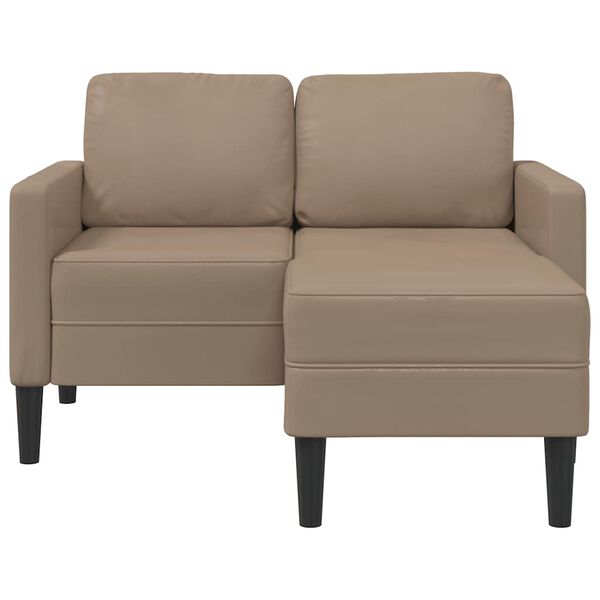 vidaXL 2-personers sofa med chaiselong L-formet 125 cm kunstl&aelig;der