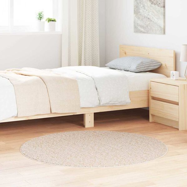 vidaXL Anti-slip Shaggy tæppe Creme 120 x 120 cm PP