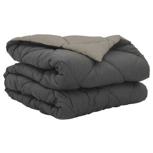 vidaXL Sommer dyne 200 x 135 cm Sommer 200 gsm Lys gr&aring; og antracit