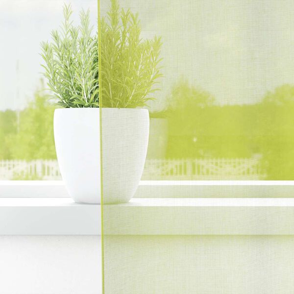 vidaXL voile-gardiner med øskner 2 stk. 140x245 cm æblegrøn