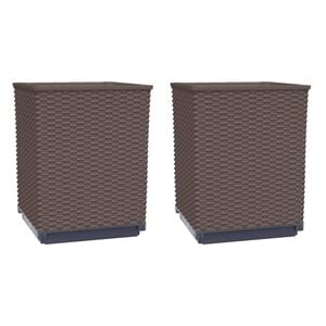 vidaXL plantekasser 2 stk. 30x30x37 cm polypropylen brun