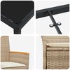 vidaXL Have Spisebordssæt 3 pcs Beige polyrattan