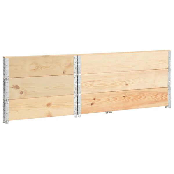 vidaXL h&oslash;jbed 3 stk. 80x120 cm massivt fyrretr&aelig;