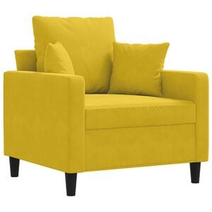 vidaXL l&aelig;nestol 60 cm velour gul