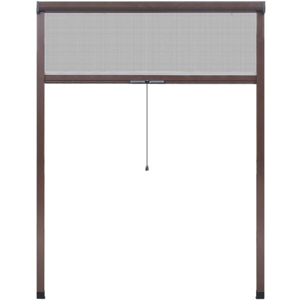 Brunt rullegardin insektnet til vinduer 140 x 170 cm