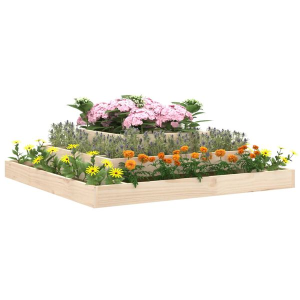 vidaXL plantekasse 110x110x27 cm massivt fyrretræ