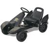 vidaXL gokart med pedaler med justerbart s&aelig;de i sort