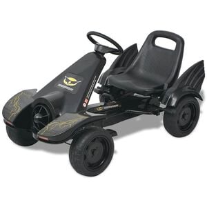 vidaXL gokart med pedaler med justerbart s&aelig;de i sort