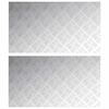 vidaXL Trappe Tread 2 stk. 90 x 50 cm S&oslash;lv Aluminium Rektangul&aelig;r