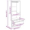 vidaXL Garderobeskab Sort eg 80 x 50 x 200 cm Konstrueret tr&aelig;