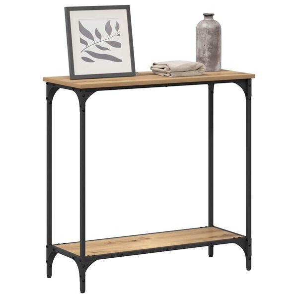 vidaXL Konsolbord artisan eg 75 x 30.5 x 75 cm Konstrueret træ