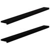 vidaXL vindueskarme 2 stk brunsort 160x15x2 cm massivt egetr&aelig;