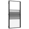 vidaXL Glasd&oslash;r 102,5 x 3,5 x 201,5 cm Aluminium Sort