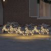 vidaXL LED Rensdyr med 180 LED'er 6 pcs Guld PET