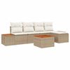 vidaXL Havesofa S&aelig;t 6 stk. Beige Poly rattan