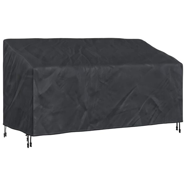 vidaXL Havebænkkappe Sort 175 x 85 x 65 / 94 cm 420D Oxford Stof