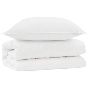 vidaXL Dynebetr&aelig;k S&aelig;t med pude 2 stk. Hvid Mikrofiber