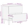 vidaXL Natskab 2 pcs Lys Brun 40 x 33 x 46 cm Massivt akacietr&aelig;