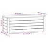 vidaXL opbevaringskasse 89x36,5x33 cm massivt fyrretræ hvid