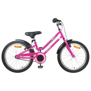 vidaXL B&oslash;rnecykel 20 tommer til b&oslash;rn i alderen 6-11 &aring;r Pink Sort