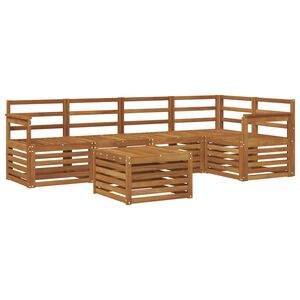 vidaXL Sektionalsofa s&aelig;t 6 pcs Naturfarvet