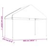 vidaXL pavillon med tag 15,61x4,08x3,22 m polyethylen hvid