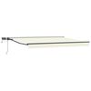 vidaXL Manuel markise-ramme med LED-lys Creme og antracit 5 x 3 m